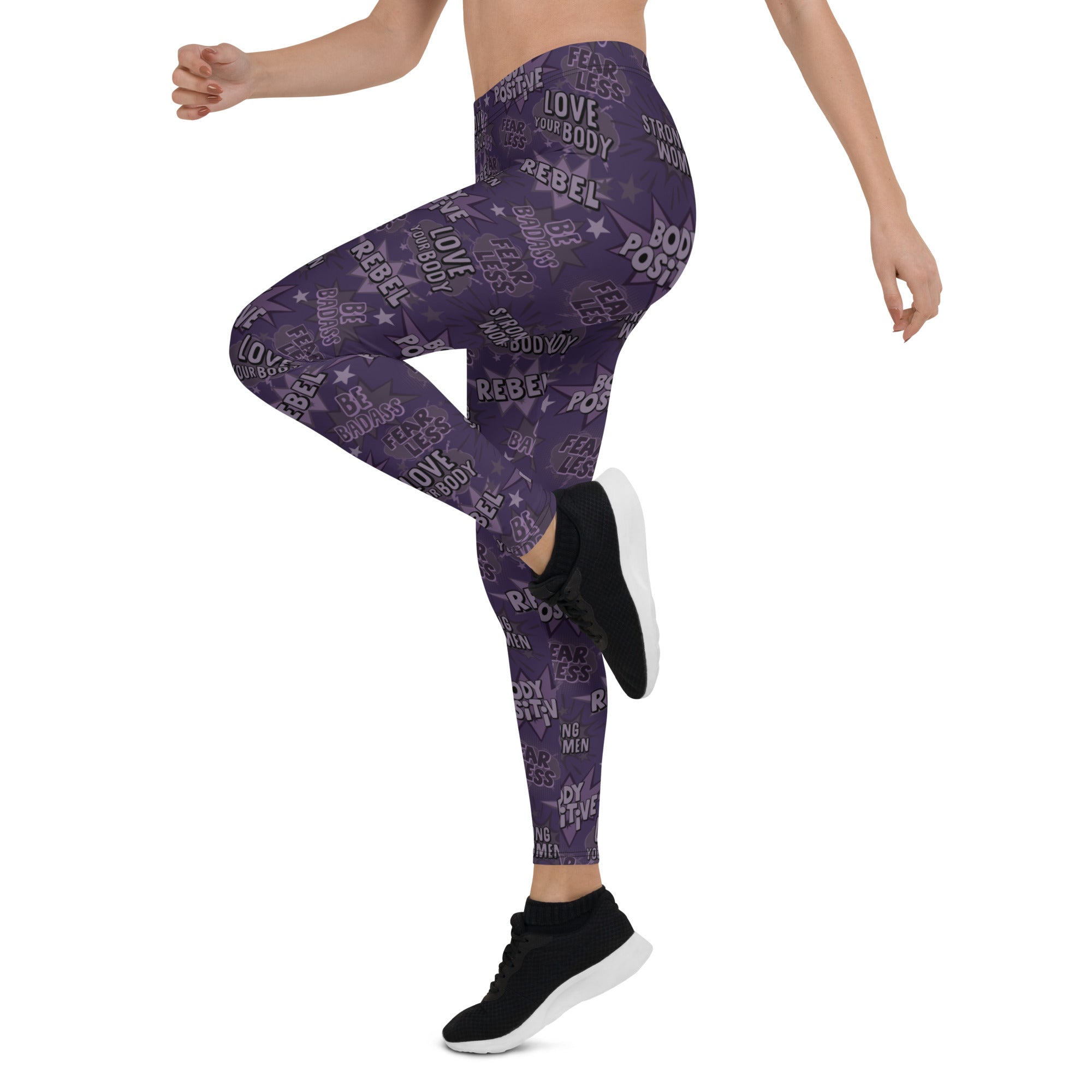 Purple Empower Mid-Waist Leggings